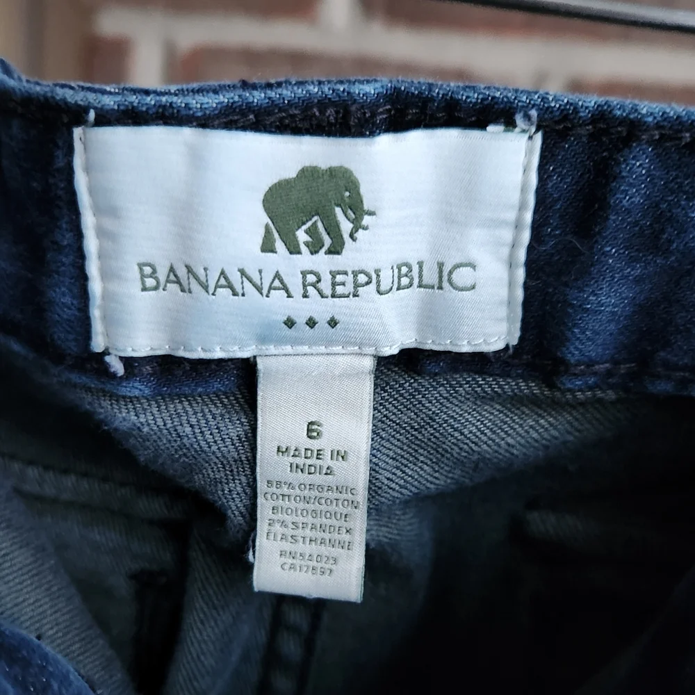 Banana Republic Trouser Style Jeans Women's Size 6 Dark Blue - Picture 4 of 8